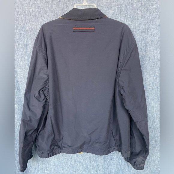 NWT Vintage Tommy Hilfiger Reversible Fleece Jacket Multi-Pocket Crest Navy Sz L - Picture 2 of 6